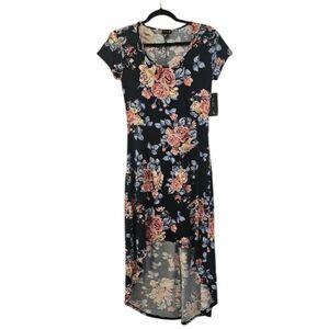 Multi-Coloured Magazine Women's Floral High-Low Maxi Dress